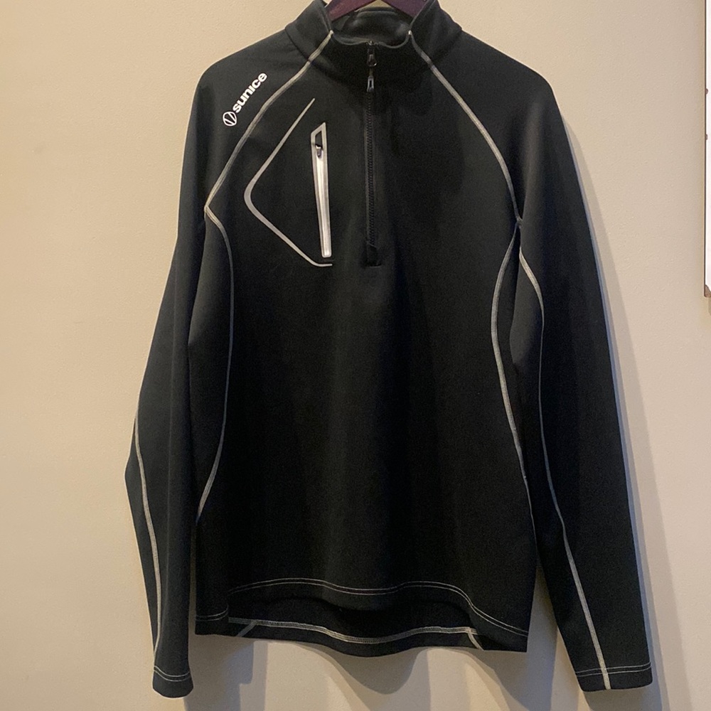 Men’s Sunice Black Half Zip Thermal Jacket